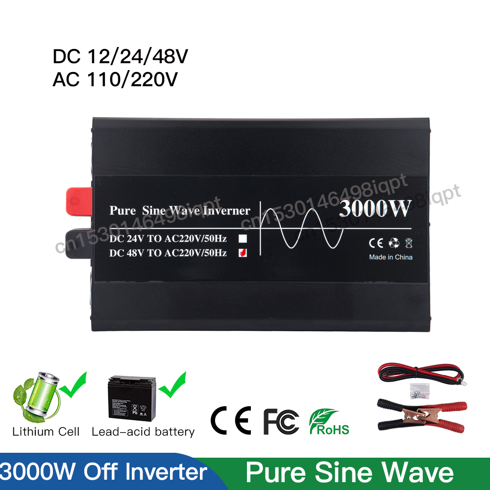 Lifepo4 Solar Inverter 24V 3000W - 3000W 12V 24V 48V Off Grid