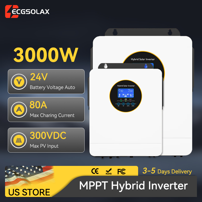 ECGSOLAX 3000W Off Grid Hybrid - Inverter Pure Sine Wave 60Hz 120V 3000W recension och pris