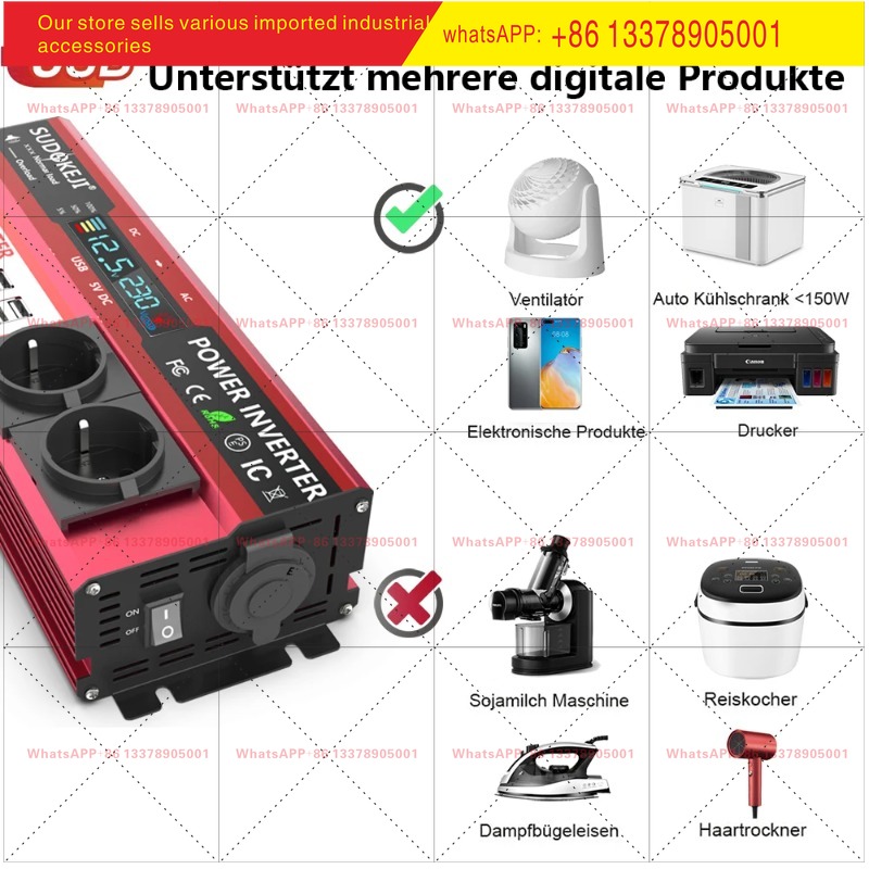 12V To 220V 4000W Peak Power I - Power Inverter 12V 220V 4000W Continuous recension och pris
