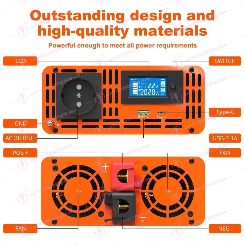 Peak 4000W 12v 24V 48v Dc To A - Power Inverter 12V 220V 4000W Continuous recension och pris