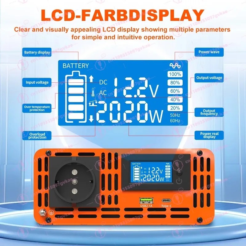 Peak 4000W 12v 24V 48v Dc To A - Power Inverter 12V 220V 4000W Continuous recension och pris