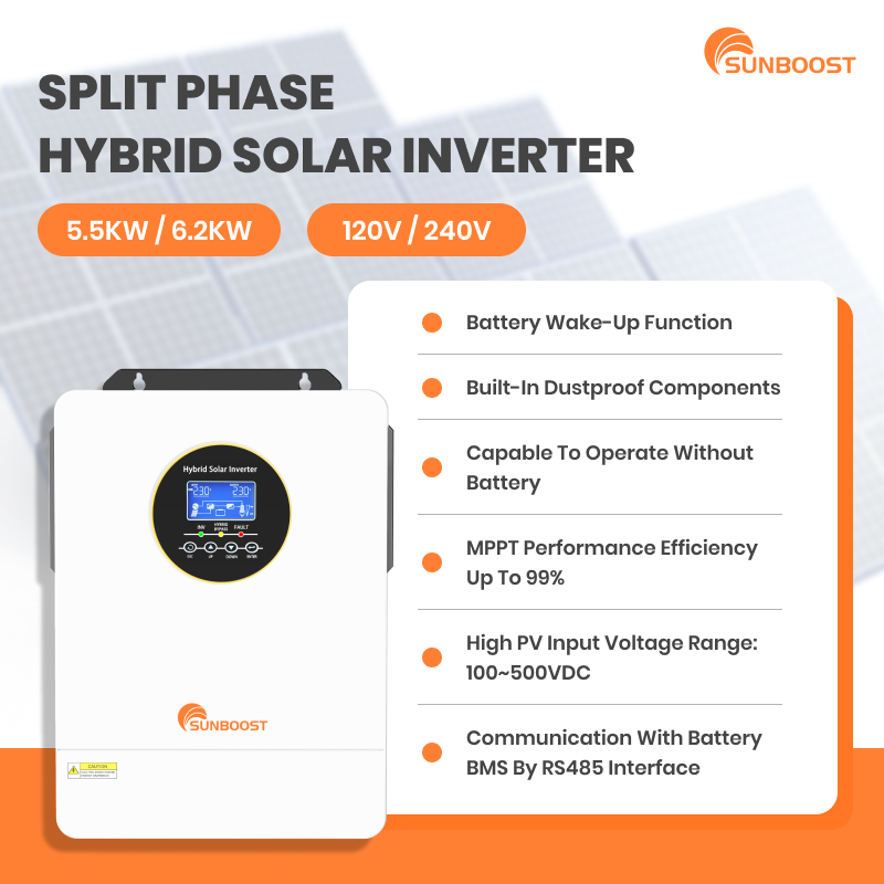 Sunboost 3Kw 4Kw 5000W 5.5Kw 6 - Hybrid Solar Inverter 5.5Kw Mppt 48V recension och pris