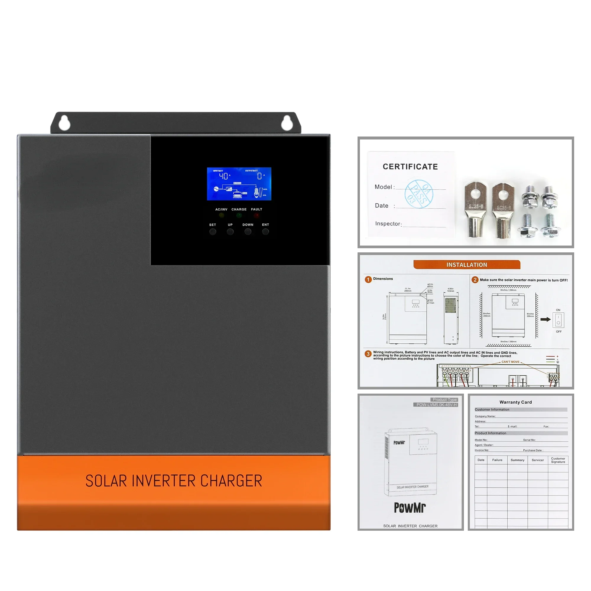 5.5kW MPPT 100A optical 220V 4 - Hybrid Solar Inverter 5.5Kw Mppt 48V recension och pris