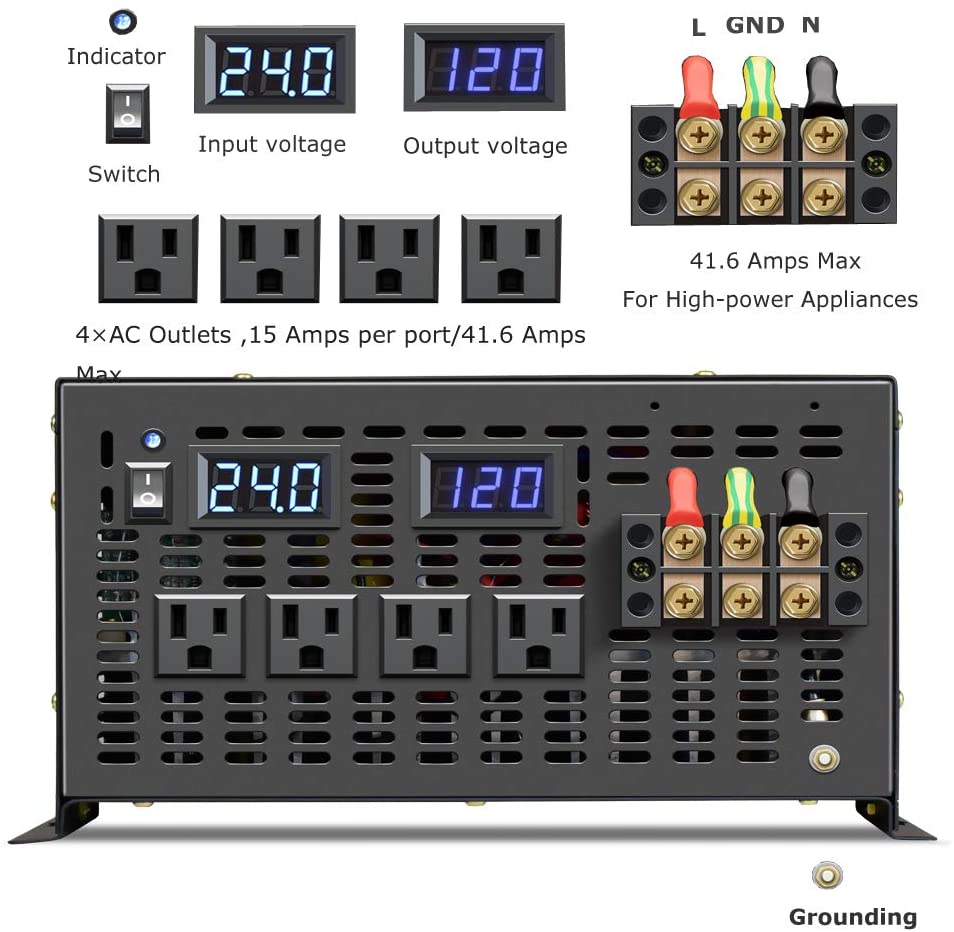 Off Grid Pure Sine Wave Solar  - Pure Sine Wave Inverter 5000W 48V 220V recension och pris