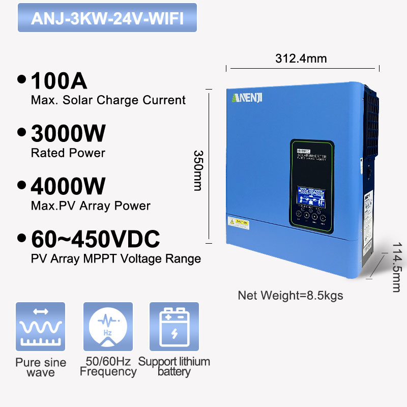 24V 3000W 120V off grid solar  - Inverter Pure Sine Wave 60Hz 120V 3000W recension och pris