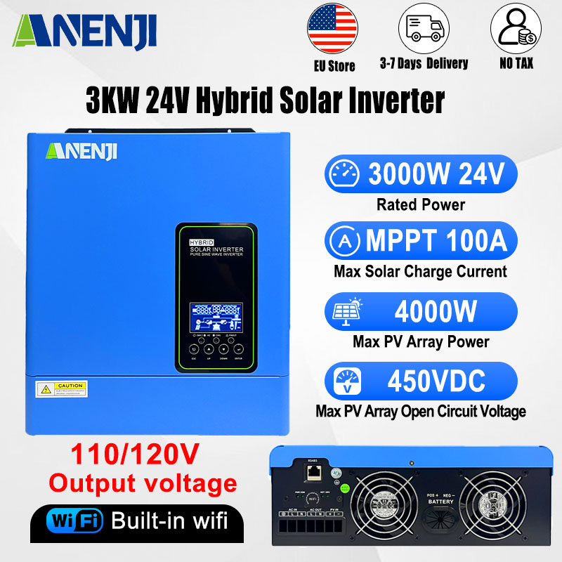 24V 3000W 120V off grid solar  - Inverter Pure Sine Wave 60Hz 120V 3000W recension och pris