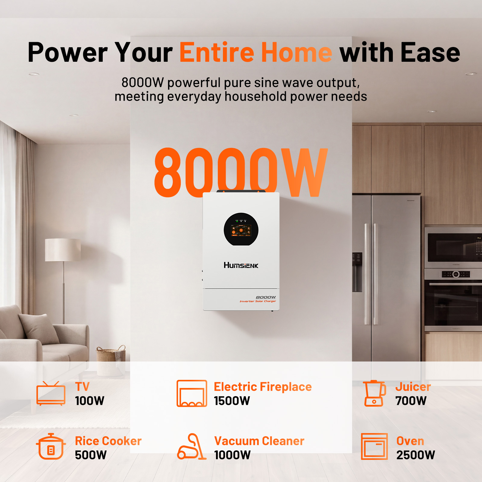 Humsienk 48V 8KW 3-in-1 Solar  - Mppt Hybrid Inverter 48V 8Kw 3 Phase recension och pris