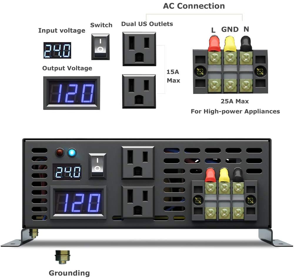 Pure Sine Wave Inverter 3000W  - Inverter Pure Sine Wave 60Hz 120V 3000W recension och pris