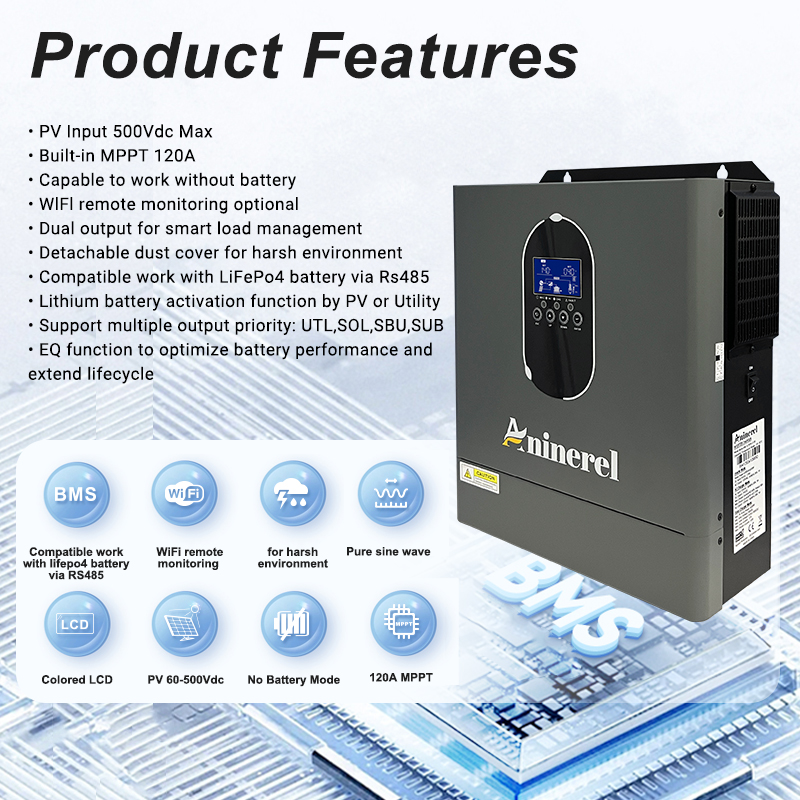 Aninerel 4200W 3KW 120V Hybrid - Inverter Pure Sine Wave 60Hz 120V 3000W recension och pris